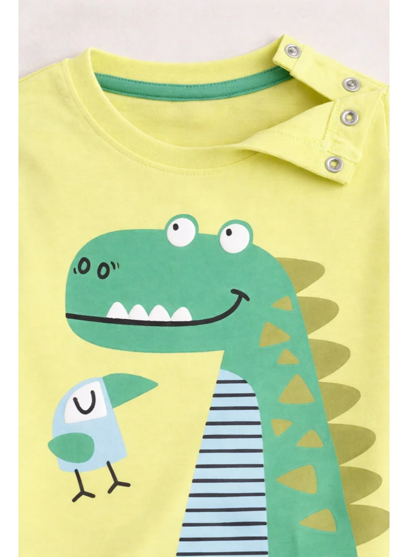 Victor And Jane  Infant Boys’ 2-Piece Set – Crocodile Graphic T-Shirt & Drawstring Shorts for Men | Best Price UAE